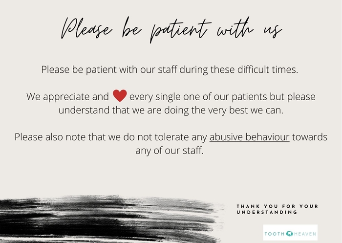 Please Be Patient With Us